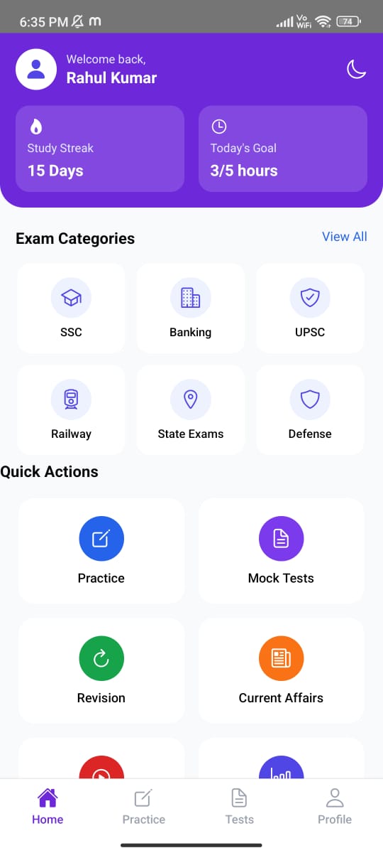 AcePrep – Competitive Exam App
